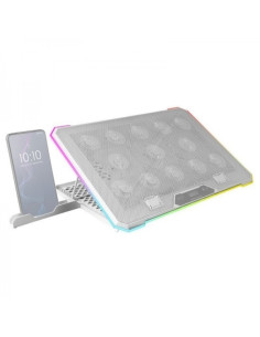 Mars Gaming MNBC13 Base de Refrigeracion Avanzada - 13 Ventiladores Ultrasilenciosos - Iluminacion RGB Personalizable - 2 Puerto