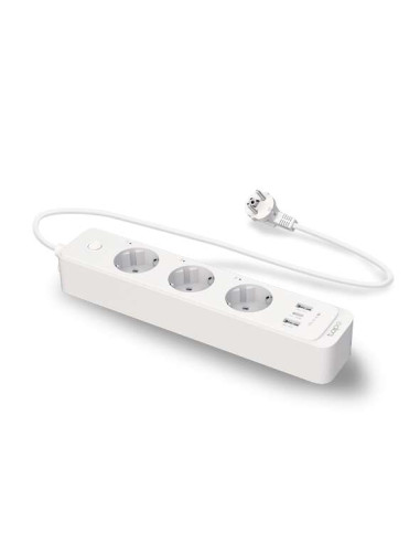 TP-Link Tapo P300 Regleta Inteligente WiFi - 3 Enchufes y 2 Puertos USB 3.0 - Carga Rapida de 18W - Control por Voz - Cable de 1