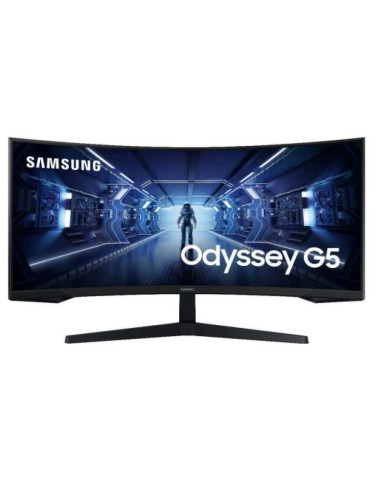 Samsung Odyssey G5 Monitor Curvo LED 34" UltraWide QHD 165Hz - AMD FreeSync - Respuesta 1ms - 21:9 - HDMI, DP - VESA 75x75 - Co