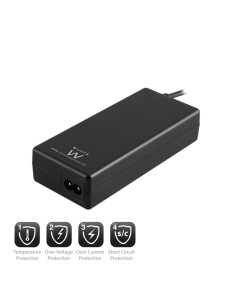 Ewent Cargador Universal Automatico para Portatil - Home 90W - 11 Puntas - Color Negro