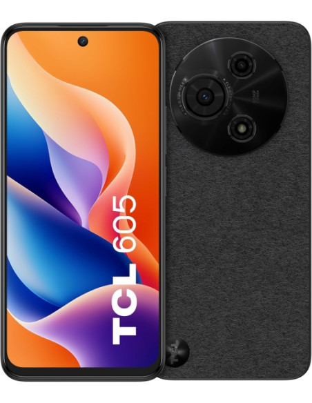 TCL 605 Smartphone 6.75" - 4GB - 128GB - Camara 50MP - Bateria 5200mAh - Color Negro