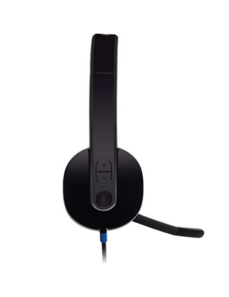 Logitech H540 Auriculares con Microfono USB - Microfono Plegable - Diadema Ajustable - Almohadillas Acolchadas - Controles en Au