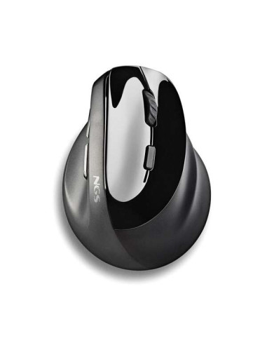 NGS Evo Moksha Raton Vertical Ergonomico Inalambrico USB 2400dpi - 5 Botones - Teclas Silenciosas - Color Negro
