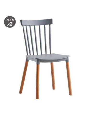 Muvip Pack 2 Sillas Design D800 - Color Gris