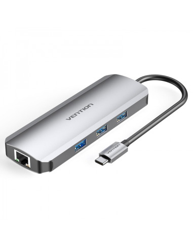 Vention Docking Station 8 en 1 USB-C a HDMI...