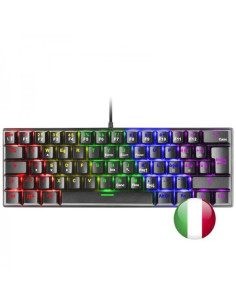 Mars Gaming MK60 Teclado Gaming Mecanico - Ultra-compacto 60% - Switches Antipolvo - Iluminacion RGB - Anti-ghosting Avanzado -