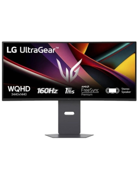 LG UltraGear Monitor 34" Curvo 1500R VA UltraWide QHD 160Hz HDR10 FreeSync Premium - Respuesta 1ms - Altavoces - Ajustable en A