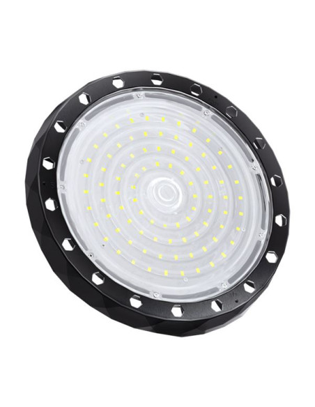 Elbat Lampara LED UFO de Techo - Potencia: 150W - Lumenes: 22500 - Luz Fria: 6500K - Ac 100-240V - Diametro: 28.6cm - Angulo aju