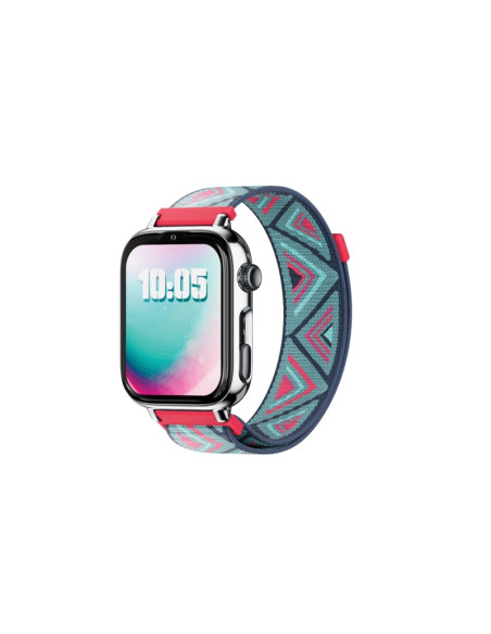 Savefamily Reloj Inteligente Infantil SaveWatch Plus 2 - Pantalla Amoled - Carcasa Plateada - Correa Tela Tribeca