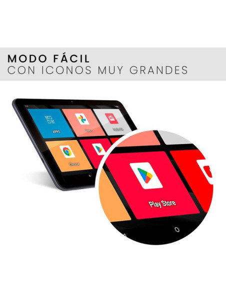 SPC Tablet Android para Mayores 10.35" - Iconos XXL - Conectividad 4G - Funda Protectora Incluida - Bateria de 6.000 Mah - 4GB