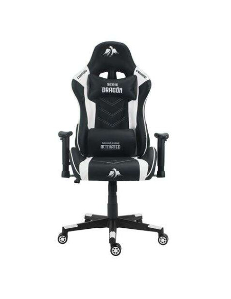 Cromad Serie Dragon Silla Gaming Premium - Altura Regulable con Piston de Gas Clase 2 - Reclinable hasta 180º - Cojines Lumbar y