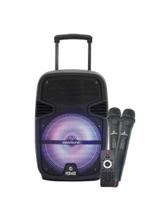 Coolsound A340 Altavoz Amplificado Bluetooth 250W 8" - USB, Entrada Mic. Jack 6.3mm - Iluminacion LED - 2 Microfono Incluidos -