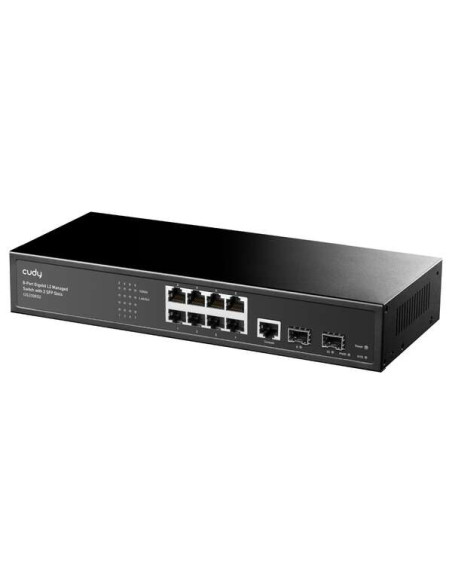Cudy GS2008S2 Switch Administrado L2 Gigabit de 8 Puertos con 2 Puertos Gigabit SFP