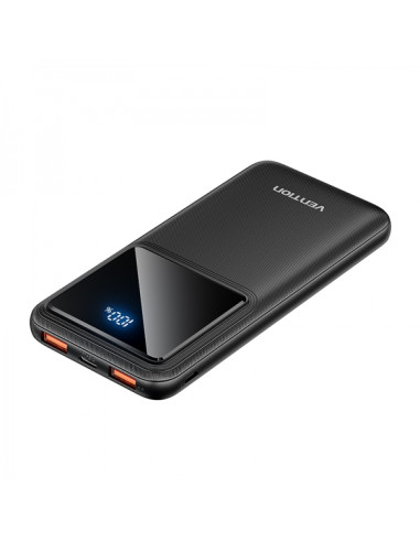 Vention Bateria Powerbank 10000mAh 22.5W USB (C+A+A) con Pantalla LED - Color Negro