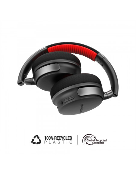 Energy Sistem Auriculares Bluetooth - 50h Autonomia - IPX5 Resistente - Deep Bass - Almohadillas Intercambiables - Diseño Plegab