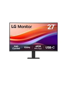 LG Monitor 27" Curvo 1500R VA FullHD 100Hz HDR 10 - Respuesta 5ms - 16:9 - HDMI, USB-C - VESA 100x100mm