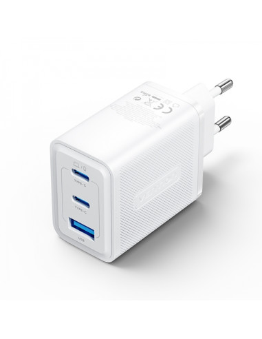 Vention Cargador de Pared GaN 3 Puertos USB (C + C + A) (65W/65W/30W) - EU - Color Negro