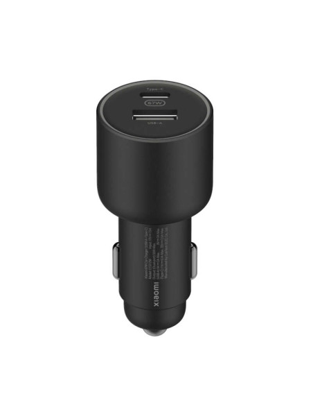 Xiaomi Car Charger Cargador de Coche 67W - 1x USB-C, 1x USB-A + Cable - Compatible con Carga Rapida