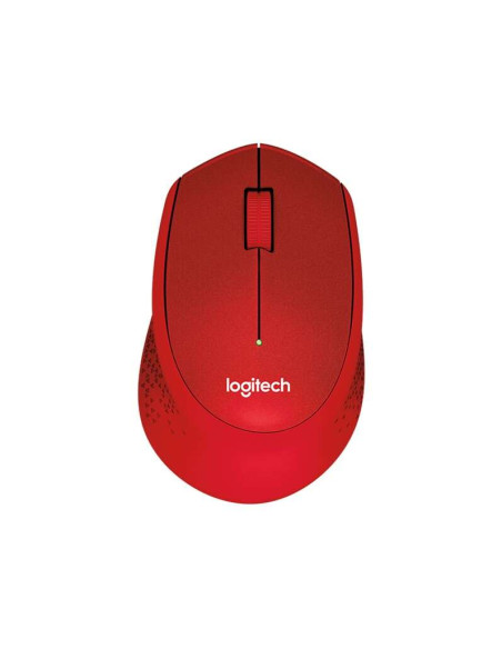 Logitech M330 Silent Plus Raton Inalambrico 1000dpi - Silencioso - 3 Botones - Uso Diestro - Color Rojo