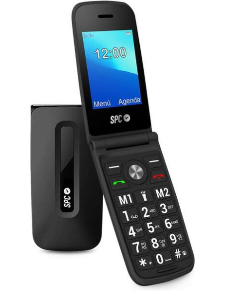 SPC Titan Telefono de Tapa - Diseño Funcional y Elegante - Botones y Teclas Grandes - Acciones Inteligentes de Ayuda - Acceso Di