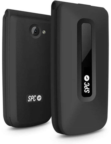 SPC Titan Telefono de Tapa - Diseño Funcional y Elegante - Botones y Teclas Grandes - Acciones Inteligentes de Ayuda - Acceso Di