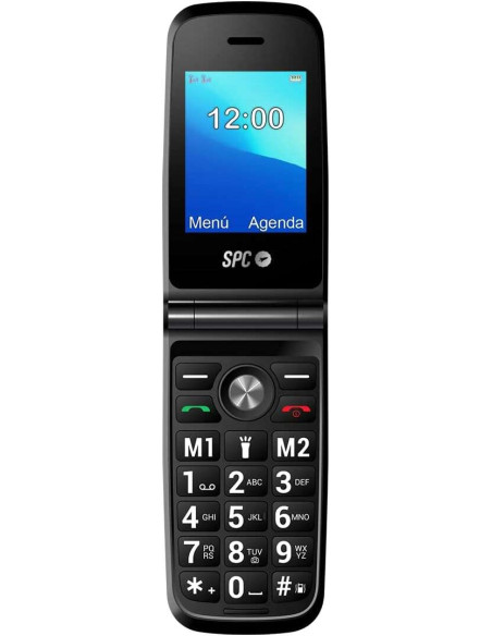 SPC Titan Telefono de Tapa - Diseño Funcional y Elegante - Botones y Teclas Grandes - Acciones Inteligentes de Ayuda - Acceso Di