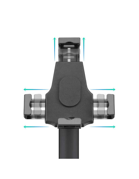 Tooq Soporte de Sobremesa Profesional Ajustable para Tablet de entre 7.9  a 10.5  - Incluye Candado Antirrobo - Organizador de C