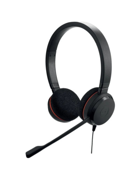 Jabra Evolve 20 Auriculares con Microfono USB - Cancelacion de Ruido - Diadema Ajustable - Controles en Cable - Color Negro