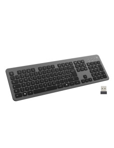 Ewent EW3296 Teclado Inalambrico Multiconexion - 3 Conexiones Simultaneas - 1xWireless 2.4GHz, 2xBluetooth 5.0 - Color Negro