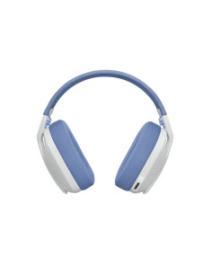 Logitech G435 Auriculares Gaming Inalambricos - Diadema Ajustable - Bluetooth LightSpeed - 2 Microfonos - Blanco Crudo y Lila