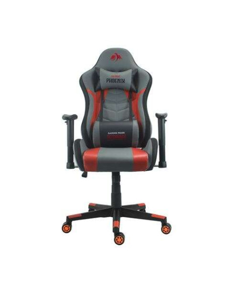 Cromad Serie Phoenix Silla Gaming - Altura Regulable con Piston de Gas Clase 2 - Reclinable hasta 180º - Cojines Lumbar y Cervic