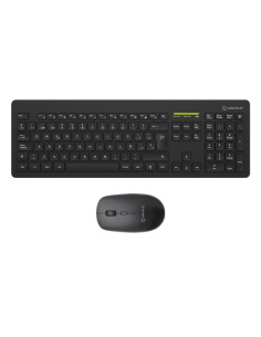 Unykach MK212 Pro Slim Wireless Pack de Teclado Inalambrico Slim 108 Teclas de Membrana + Raton Inalambrico 1600dpi, 3 Botones,