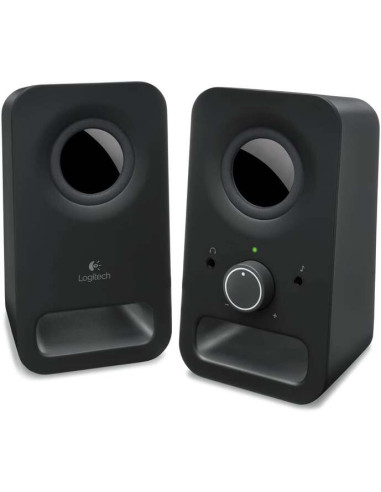 Logitech Z150 Altavoces Multimedia 2.0 6W - Entrada Jack 3.5mm - Toma de Auriculares - Cable de 1.80m - Color Negro