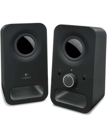 Logitech Z150 Altavoces Multimedia 2.0 6W - Entrada Jack 3.5mm - Toma de Auriculares - Cable de 1.80m - Color Negro