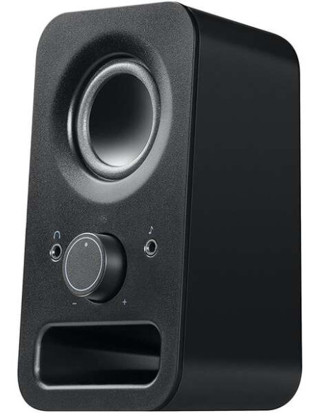 Logitech Z150 Altavoces Multimedia 2.0 6W - Entrada Jack 3.5mm - Toma de Auriculares - Cable de 1.80m - Color Negro