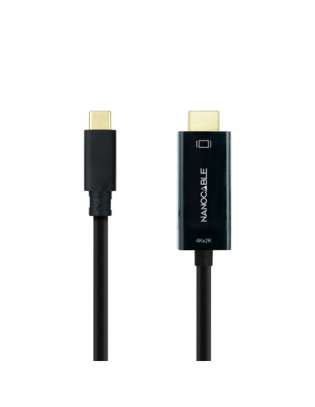 Nanocable Cable Conversor USB-C a HDMI 4K 30HZ - USB-C/M-HDMI/M - 5M - Color Negro