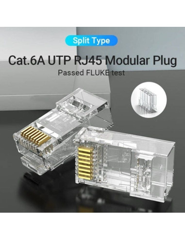 Conector RJ45 IDGR0-10/ Cat.6A UTP/ 100 uds