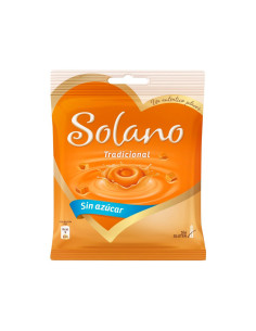 Caramelo solano tradicional toffe con crema sin azucar bolsa de 99 gr