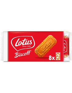 Galletas lotus biscoff caramelizadas pack de 8 bolsas de 2 unidades 124 gr