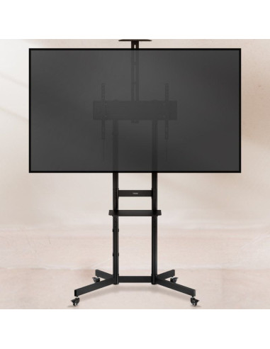 Soporte de Suelo Inclinable con Ruedas TooQ NEFERTITI FS1151M-B para TV de 37-70"/ hasta 70kg