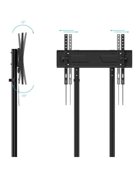 Soporte de Suelo Inclinable con Ruedas TooQ KEFRÉN FS1150M-B para TV de 37-70"/ hasta 70kg