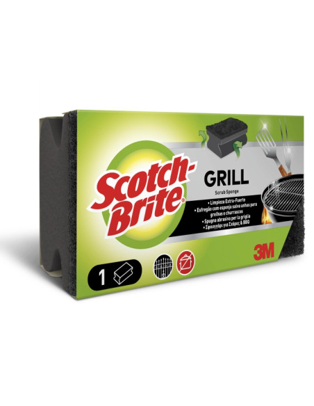 Scotch-Brite Estropajo para Parrillas - Proteccion para los Dedos - Color Negro