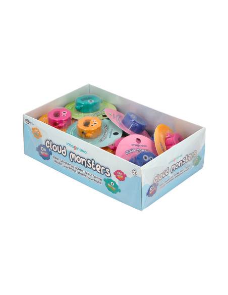 Goma de borrar imaginovo erase it monstruo con sacapuntas colores surtidos