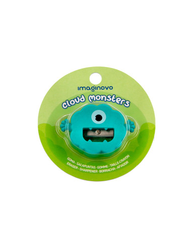 Goma de borrar imaginovo erase it monstruo con sacapuntas colores surtidos