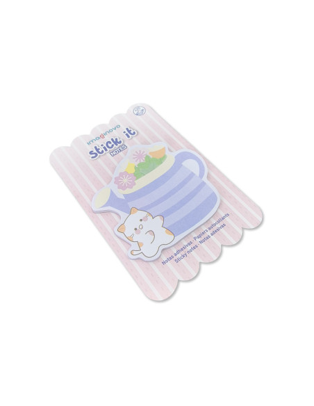 Bloc notas adhesivas imaginovo meow 20 hojas florero 70x70 mm