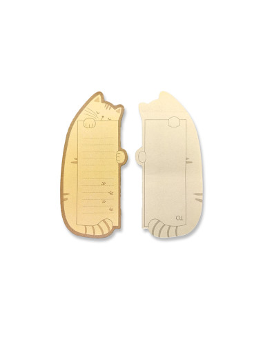 Bloc notas adhesivas imaginovo letter con mensaje trasero gato 20 hojas 85x164 mm
