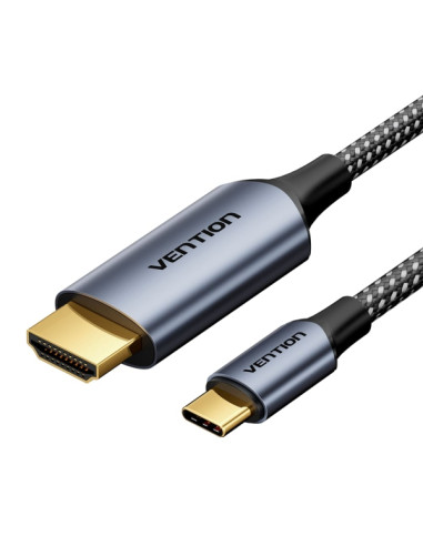 Vention Cable USB-C a HDMI 4K - 1.8m - Trenzado - Color Gris