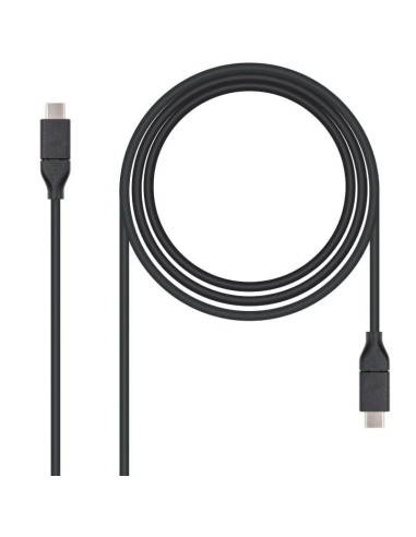 Cable USB 3.1 Nanocable 10.01.4101/ USB Tipo-C Macho - USB Tipo-C Macho/ 1m/ Negro