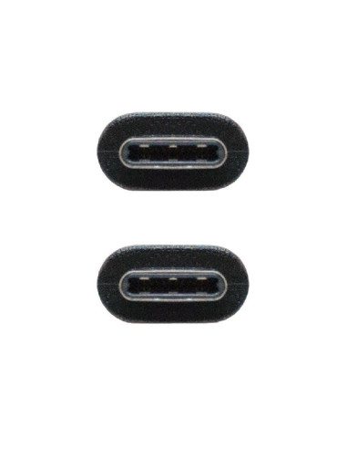 Cable USB 3.1 Nanocable 10.01.4101/ USB Tipo-C Macho - USB Tipo-C Macho/ 1m/ Negro