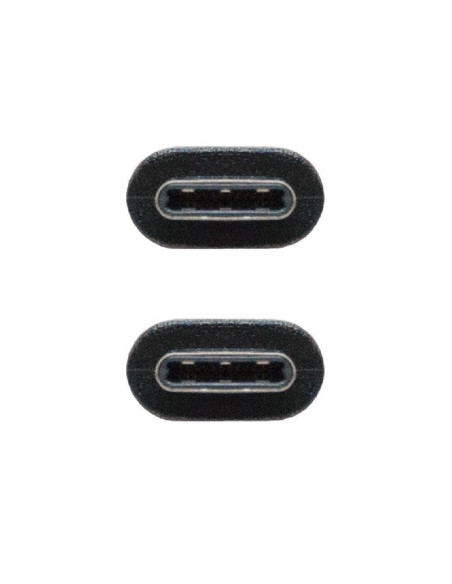 Cable USB 3.1 Nanocable 10.01.4101/ USB Tipo-C Macho - USB Tipo-C Macho/ 1m/ Negro